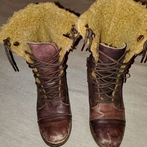 Faux fur boots